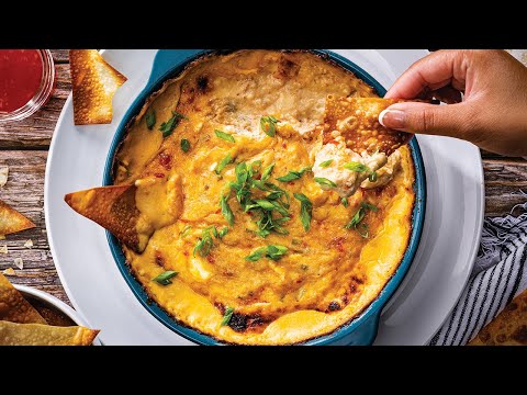 Creamy Crab Rangoon Dip with Crispy Wonton Chips