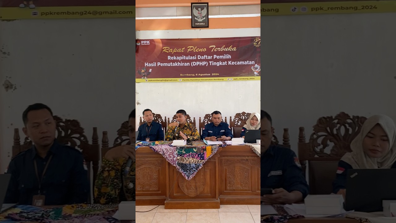 Rapat Pleno Terbuka Rekapitulasi Daftar Pemilih Hasil Pemutakhiran (DPHP) Tingkat Kecamatan✨