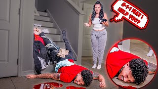 EXTREME Falling Down The Stairs PRANK On My Fianc�