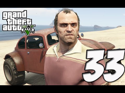 Grand Theft Auto 5 Gameplay Walkthrough | Part 33 - A GOLD CAR? FIRE!!