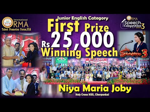 Season 3 - Jr Eng1st Prize  Speech - Niya Maria Joby