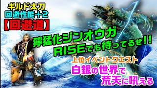 【MHXX/NS】回避道・ギルド太刀で獰猛化ジンオウガ討伐【白銀の世界で荒天に吼える】