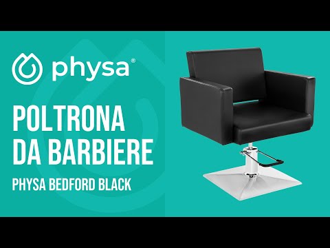 Video - Poltrona da barbiere - 200 kg - Nera
