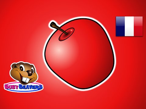 "The Apple is Red" (FRENCH) Teach Colors, Learn Colours, Baby Toddler Preshcool Kids Songs