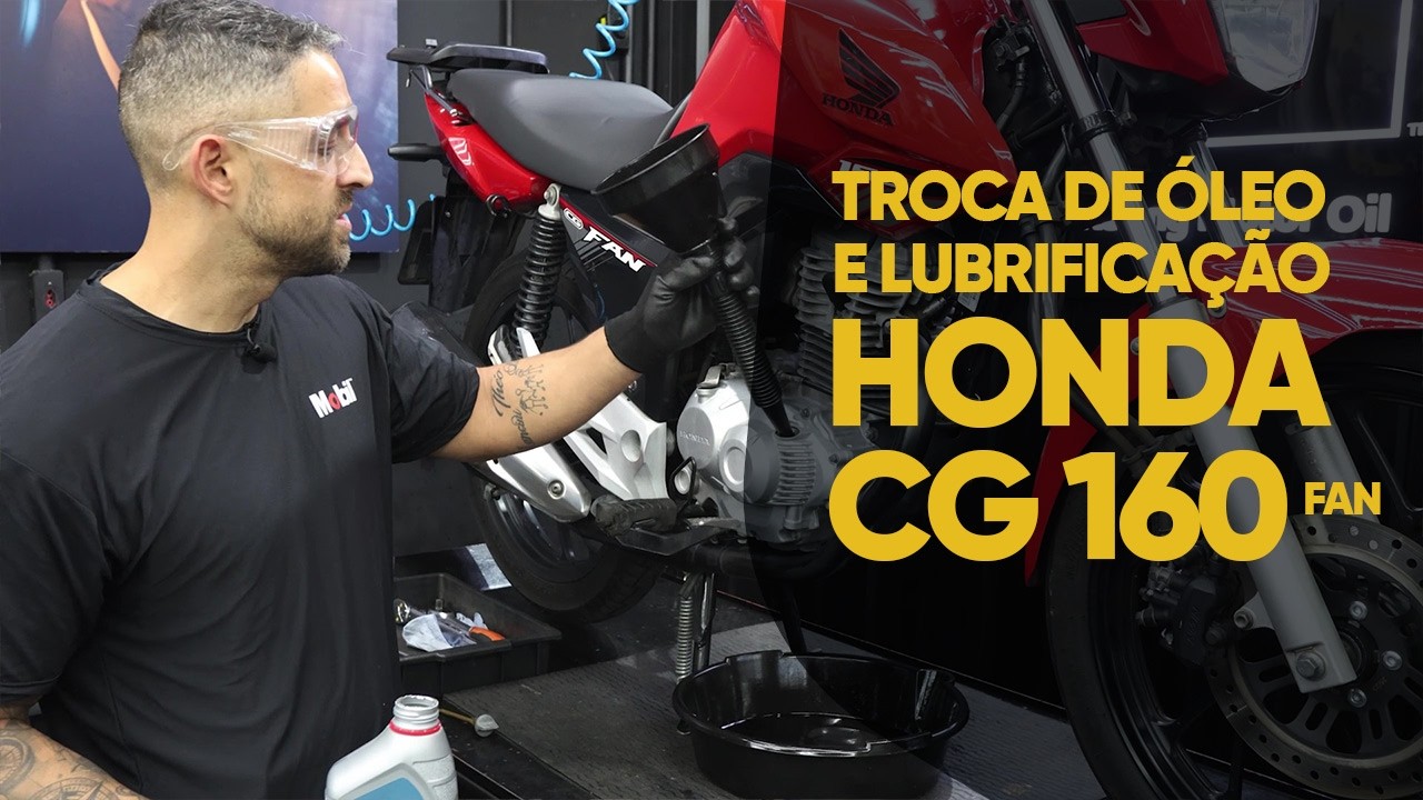 Como fazer a troca do óleo do motor, fluido de freio e lubrificação da corrente da Honda CG 160 Fan