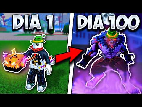 Passei 100 Dias no Blox Fruits de Tiger