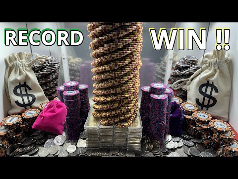 “ RECORD WIN “We Turned in the $500/$1000 Chip High Limit Coin Pusher