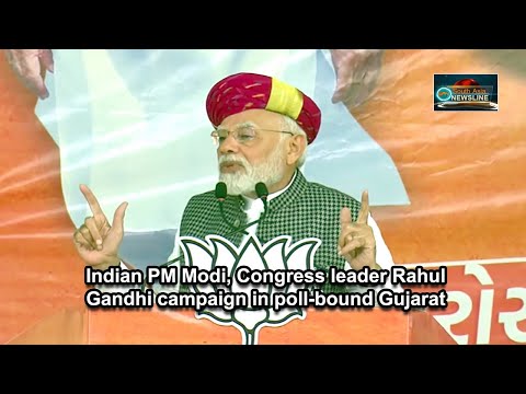 Indian PM Modi, Congress leader Rahul Gandhi campaign in poll bound Gujarat