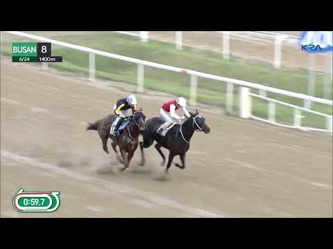(Busan) 2022.06.24 R8 Mach Titan, Ssonsal and Muhan Yeoljeong running home 1st 2nd and 3rd