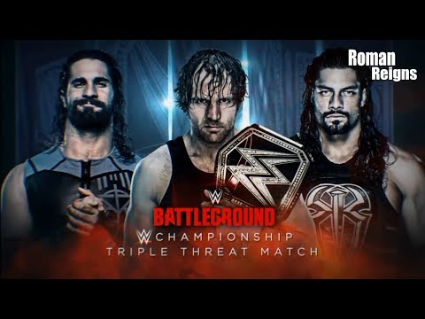 WWE Raw Roman Reigns vs Dean Ambrose vs Seth Rollins  Full match at Battleground 2016