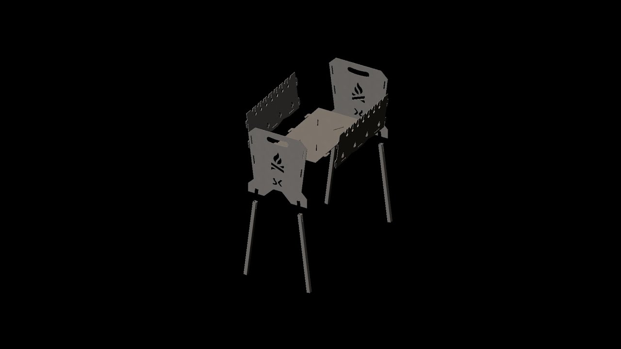 COLLAPSIBLE MOBILE BRAZIER 3D Model