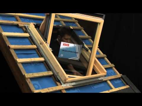 How to install a Velux roof window in a slate roof at standard height