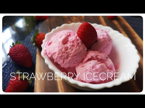 Homemade Strawberry Ice cream Recipe | Summer Special | Tempting Flavours by Hannu
