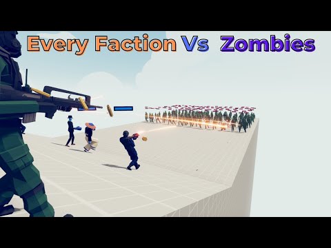 FBI + Every Factions Vs 100x Zombies - | TABS - Totally Accurate Battle Simulator