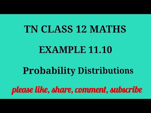 Tn 12 maths | example 11.10 | state board | probability distributions |chapter 11 | gmrrao maths |