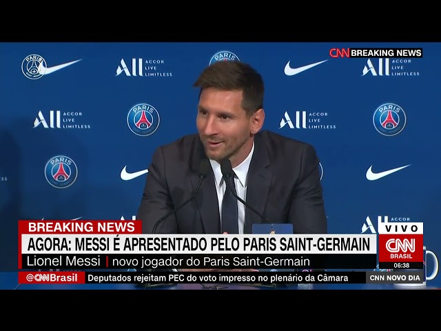 Messi se diz surpreso com recepção no PSG e fala em sede de continuar ganhando