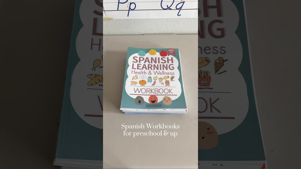 Spanish Workbooks for Preschool Kindergarten #spanishlessons #spanishlanguage #homeschooling