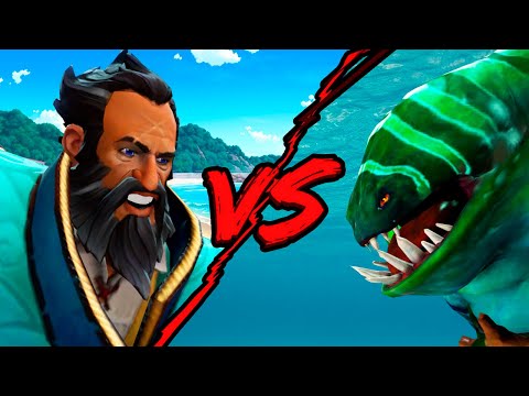 Dota 2 Kunkka vs Tidehunter. DOTA 2 Battle 7.28b
