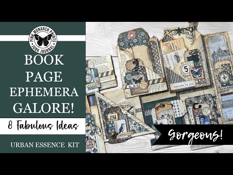Use Up Those Book Pages and Make AMAZING Junk Journal Ephemera GALORE! Craft Along w/ Pink Monarch