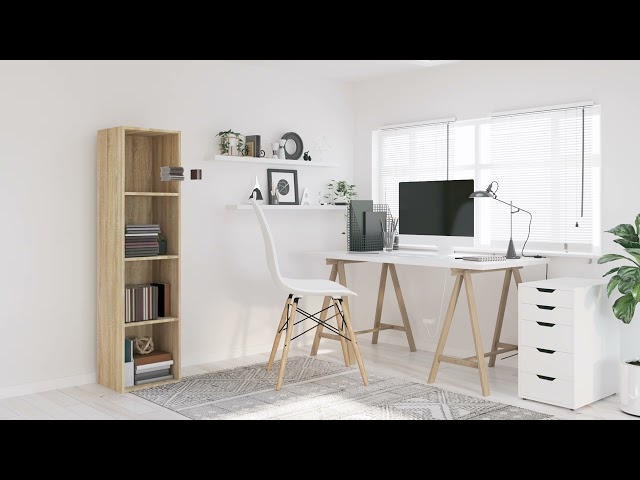 Video teaser per 800147 vidaXL Book CabinetTV Cabinet Sonoma Oak 36x30x143 cm Engineered Wood