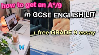 How to get a 9 in GCSE English Literature 2023 + Free Essay | gcse advice, english unseen text