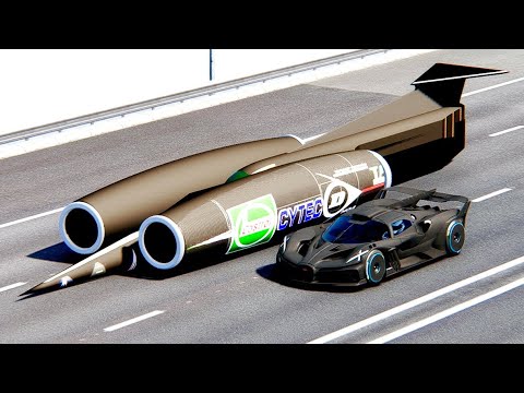 Bugatti Bolide Carbon Edition vs SSC Thrust at Drag Race 20 KM