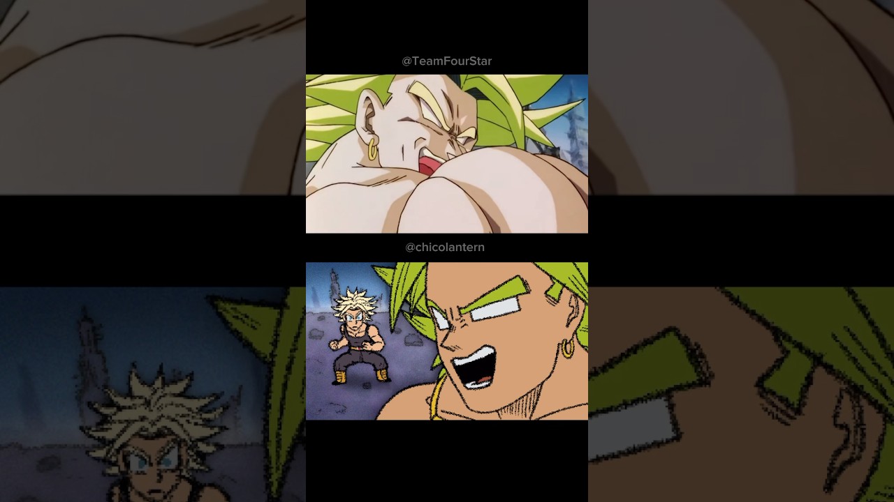 “Princess Trunksss” my animation and the original clip from  #TeamFourStar #DBZAbridged Broly Movie