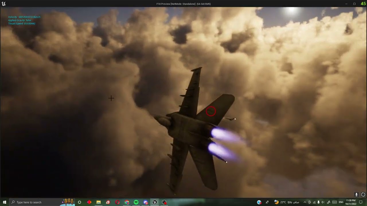 Jet Flight Test in UE5 with warthunder style mouse flight