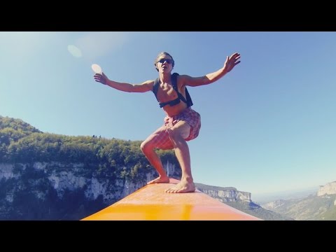 The Flying Frenchies Surf and BASE Jump From a Zipline