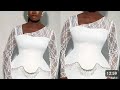 How To Draft This Bustier Blouse With Asymmetry Neckline How