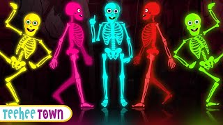 Midnight Magic - Five Skeletons Part 1 | Spooky Scary Skeleton Songs | Teehee Town