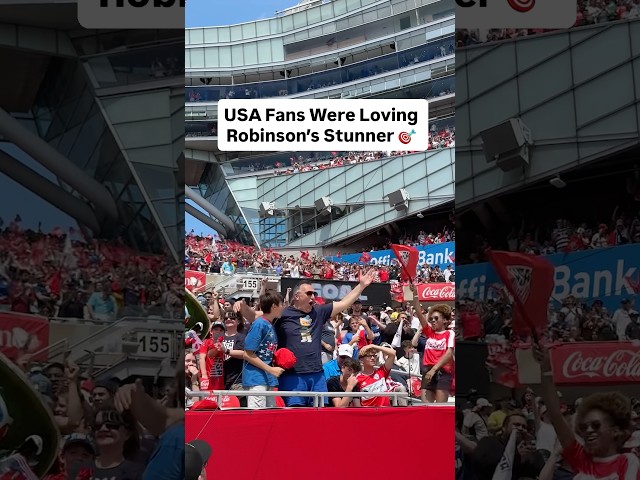USMNT fans were loving Antonee Robinson's golazo in the Coca-Cola Fan Corner 🙌
