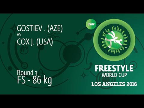 Round 2 FS - 86 kg: A. GOSTIEV (AZE) vs J. COX (USA)