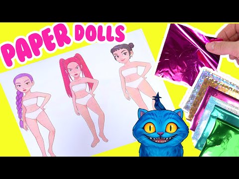 KPOP Hunters DIY Paper Doll Fashions for Rumi, Zoey, Mira Dolls! Crafts for Kids