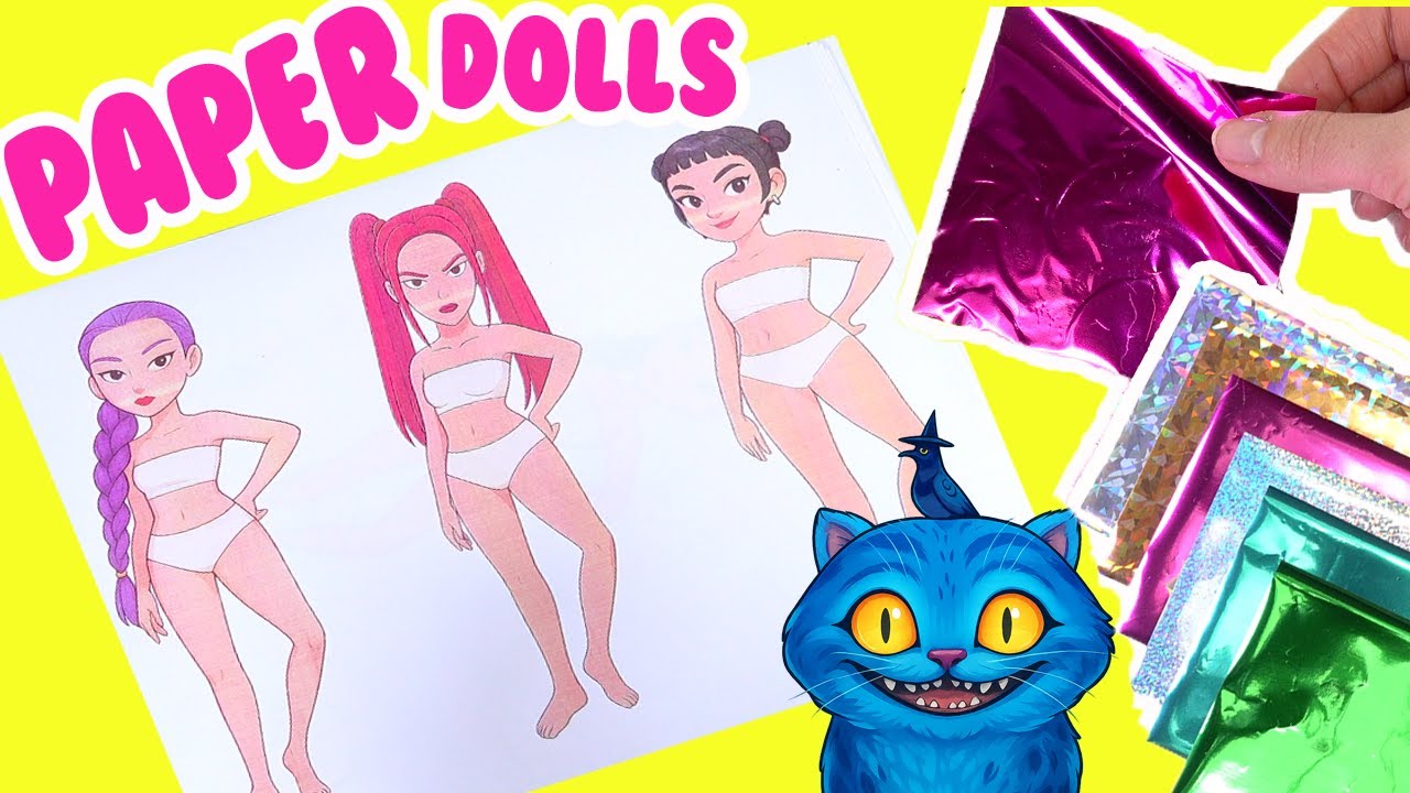 KPOP Hunters DIY Paper Doll Fashions for Rumi, Zoey, Mira Dolls! Crafts for Kids