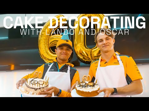 Lando Norris And Oscar Piastri Attempt Cake Decorating! Celebrating Our 60th Birthday!