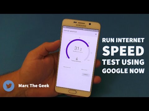 Run Internet Speed Test Using Google Now