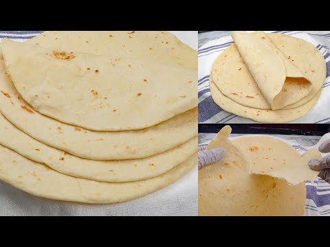 How To Make Soft Tortillas | Homemade Flour Tortillas Recipe | Quick & Easy Tortilla Recipe