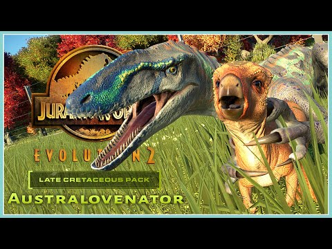 The Australovenator! | Animations, Skins, & More! | Late Cretaceous Pack | Jurassic World Evolution2