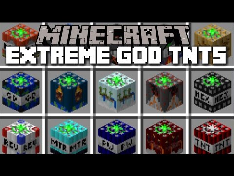 Minecraft GOD TNT MOD / PLACE DOWN THE HELL TNTs AND WATCH THEM BLOW YOUR WORLD UP!! Minecraft