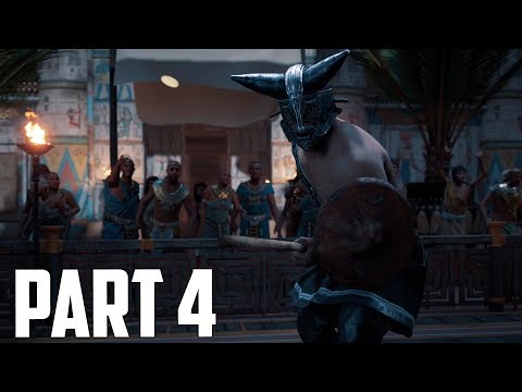 Assassin's Creed: Origins Walkthrough Gameplay Part 4 - Gladiator Fight (PS4 Pro)