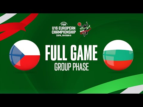 Czech Republic v Bulgaria | Full Basketball Game | FIBA U16 European Championship 2022 - Division B