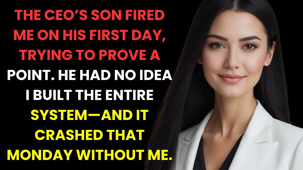 CEO's Son Fired Me On His First Day, He Had No Idea The System Would Crash Monday...