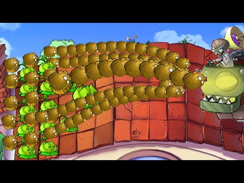 Plantas contra zombies | Trap of Fume-shroom vs 999 Tall-nut Zombie vs Survival Night Hard
