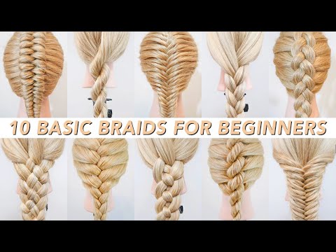 10 Basic Braids For Beginners - How To Braid Hair ⭐️...