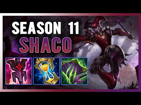 SEASON 11 SHACO SUPPORT GUIDE AND GAMEPLAY | BUILD+RUNES