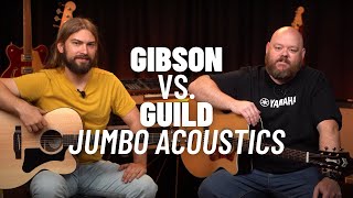 Video thumbnail for Gibson G-200 EC vs. Guild F-150ce | Which is the Better All-Solid Jumbo? by Alamo Music Center