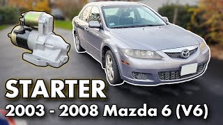 Starter Replacement 2003-2008 Mazda 6 (V6)