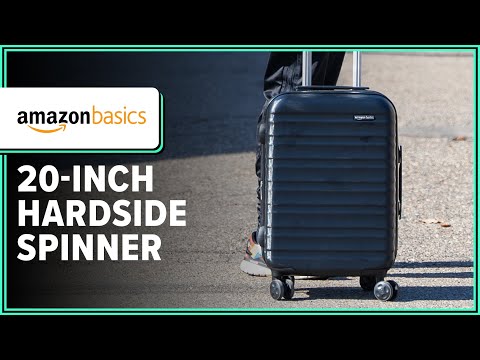 Amazon Basics 30-Inch Hardside Checked Spinner Luggage With TSA Lock, Lightweight Expandable Suitcase, Scratch-Resistant Surface, 8 Multi-directional Wheels, Black video review thumbnail