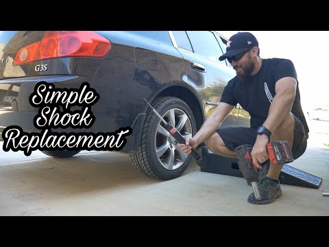 How to Replace Rear Shocks on Infiniti G35 KYB 344491 Excel-G Gas Shock